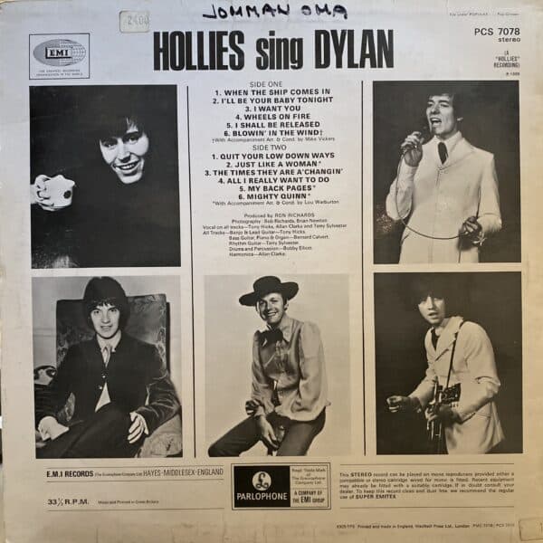 The Hollies – Hollies Sing Dylan - Image 2