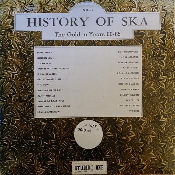 Various – History Of Ska Vol. 1 - The Golden Years 60-65