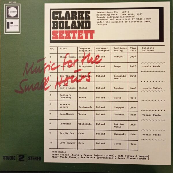 Clarke Boland Sextett – Music For The Small Hours