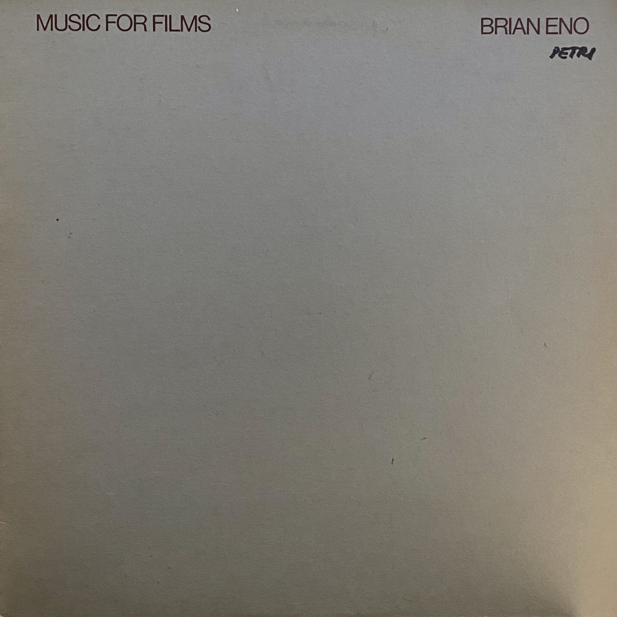 Brian Eno – Music For Films