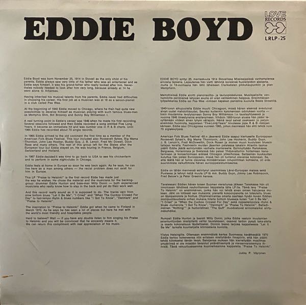 Eddie Boyd – Praise To Helsinki - Image 2